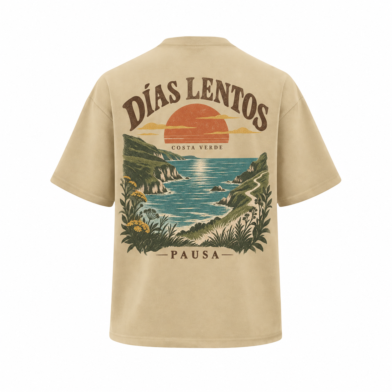 Camiseta oversize unisex EresPausa Días Lentos